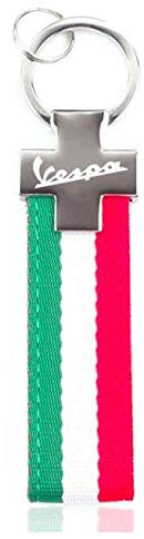 ∆PSL – Porte-clés en cuir avec drapeau italien en édition limitée pour scooters Vespa avec boîte cadeau