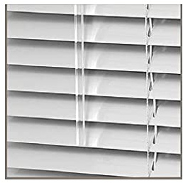 Aluminium Metal Venetian Blinds Trimable Easy Fit 25mm Slat Home Office Silver,Black,White Colours (White, 90 x 213 cm)