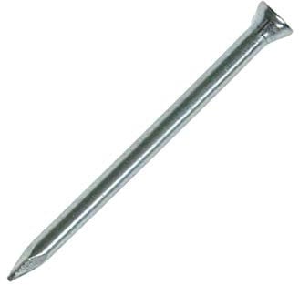Masonry Hardened Wall Nails ~ Zinc Flat Head Concrete Tack 25 to 100mm Masonary (10, 25 x 2.5mm)