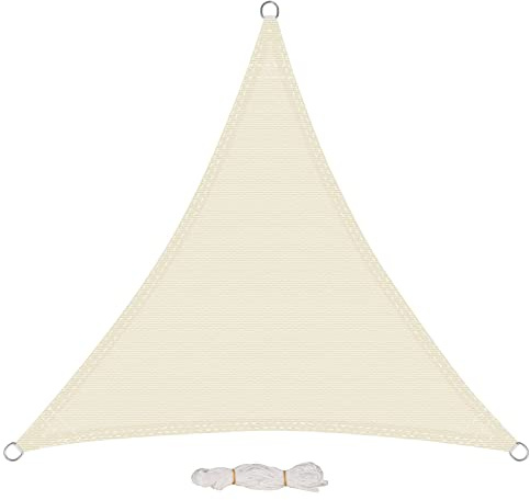 EUGAD Sonnensegel 200g/m² inkl Befestigungsseile Premium HDPE Wetterbeständig Atmungsaktiv Dreieck rechtwinklig,luftdurchlässig, wasserdurchlässig, für Terrasse, Garten, Balkon, Camping