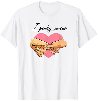 Pinky Swear – Herz hält Hände Pinkies – Pinky Promise T-Shirt
