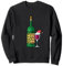 Bouteille de vin avec guirlandes lumineuses verre à vin avec Sweatshirt