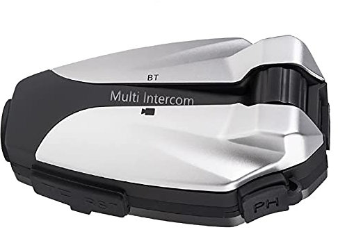 XINAN Intercomunicador Bluetooth De La Motocicleta con Cámara De 720p, 4 Juegos De Interrupciones De Grupo De Jinete 500 M, con Cancelación De Ruido, con Micrófono Suave + Duro, IP65 FM BT4.1