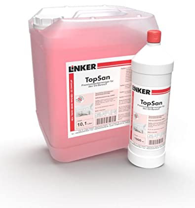Linker Chemie TopSan - Premium Sanitärreiniger Badreiniger 10,1 Liter Kanister ohne Flasche | Reiniger | Hygiene | Reinigungsmittel | Reinigungschemie |