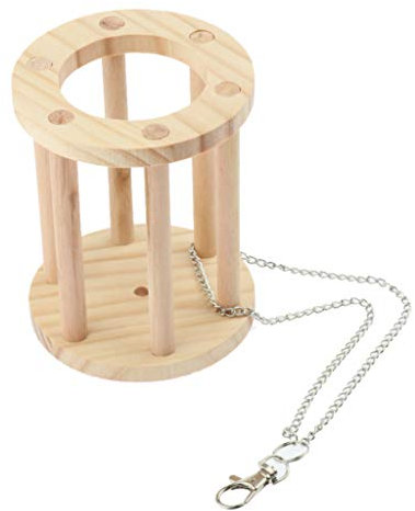 Heu-Futterspender für Kaninchen, aus natürlichem Holz, Heu-Krippe