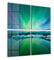 DEQORI Glasbilder Echtglas | Motiv Leuchtendes Polarlicht | quadratisch 4-teilig 100x100 cm | große XXL Deko | Wandbilder für Wohnzimmer, Schlafzimmer, Flur & Küche | moderne Wanddeko