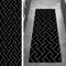 Ymural Teppichläufer Lang Teppich Läufer Flur Gestreift 100x400CM Schwarz Weiß Kücheläufer rutschfest Teppichmatten Waschbar Kurzflor Polyester Korridor, Breite 40-120cm
