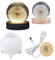Chedin DIY Runde Silikon Form mit Lampenfassung, LED Lampe Kugel Epoxidharz Formen, Basteln Resin Gießform for Kleine Tischlampe (Silikonformen-Set Kaltweiß Lampenfuß)