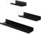 EUGAD Wandregal 3er Set, Regal für Wand, Hängeregal aus Metall, Schweberegal Industrie-Design, schwebendes Regal für Wohnzimmer Küche, schwarz