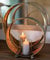 Deko-Ring Metall Kreis Skulptur mit Windlicht 29-39cm Silber Gold Wohnzimmer (29cm, Gold)