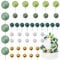 LARDUX 45 PCS Ball Cake Toppers -Cupcake Cake Decorations with Wild One Mini Balloon Cupcake DIY Insert for Girls Boys Kids Birthday Party Baby Shower - Green