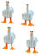 OKESYO Duck You Ente Mittel-Finger | 4 Stück 'The Duck You' Lustige Kunsthandwerk | Harz Enten Ornament Skulptur Deko für Zuhause Desktop, Schreibtisch, Heim Dekoration