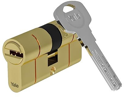 Yale 2100 Serie Euro-Profilzylinder (Patentiert) - Drehknauf - 30/50 - KC - Messing poliert - Blistermenge 1