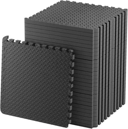 Fitness Gummimatte, 60 x 60 cm, zum Einrasten von Puzzle, rutschfeste Matratze, Tatami Karate, zusammenstellbar, 12 Stück