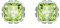 Swarovski Birthstone Ohrstecker, Kissenschliff, August, Grün, Rhodiniert