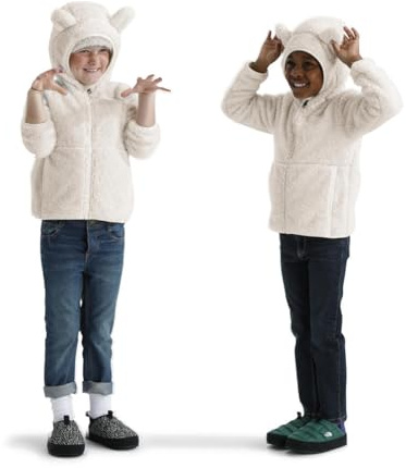The North Face Kids Campshire F/Z Hoodie Jacket, White Dune/Sparkle, 6 Years