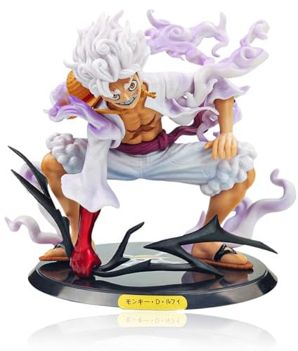 BGTLJKD One Piece Figur, Luffy Gear 5 Figuren 17cm Anime Luffy Figur Nika Gear 5 Luffy Figure Gear 5 Monkey D. Luffy Figur One Piece Anime, Für Desktop Dekoration Kinder Geburtstag Geschenk