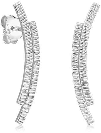 MATERIA by Matthias Wagner Moderne Ohrringe Silber 925 Damen Climber Ohrstecker SO-132