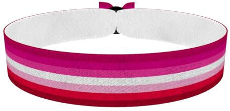 Lesbian - Flagge Stoffarmband - Wasserfestes Satinarmband - LGBTQ Stoffarmband für Pride - Handgemachtes Modeaccessoire - Armband für Lesben - Farbenfrohes Statement-Armband