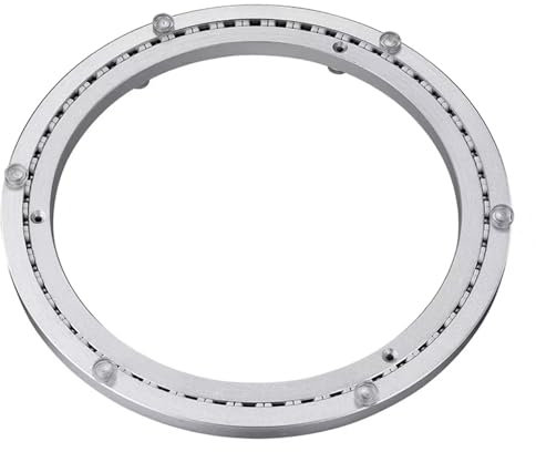 NILZA Lazy Susan Drehlager Drehscheibe Drehbeschlag Runder Tischplatte Kugellager Druckkugellager 20cm 60cm, Rotierende Lager Schwerlast Drehkranz Aus Aluminium, 360° Drehbar (Size : 200mm(8in))