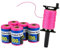 IMAGE 6 stück Maurerschnur- # 18 geflochtene Nylonschnur 152m Nylon mit nachladbaren Linie Reel Twine Richtschnur Spannschnur Bauschnur Tool für Gartenarbeit Handarbeit Mauerwerk oder Camping (Rosa)