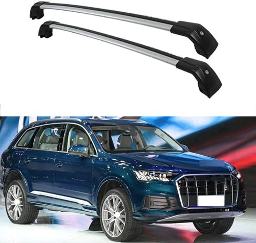 2 Stück Aluminium Dachträger Relingträger für Q7 2016-2023,Dachgepäckträger-Alu Relingträger,für Fahrradträger,Dachboxen Oder Als Skihalter,C