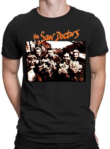 ewewerdrERA Best to Buy The Saw Doctors Vintage People Music T-Shirt Black S