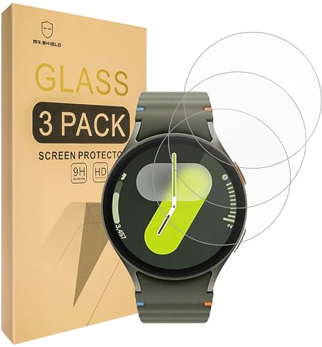 Mr.Shield Vetro Temperato Pellicola per SAMSUNG Galaxy Watch 7 40mm 3-Pezzi | 9H Durezza Protezione Schermo Senza Bolle Protettiva