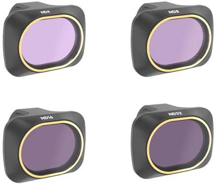 BEHORSE ND-Filter-Set für DJI Mini 4K/2/SE/Mavic Mini, 4er-Pack (ND4, ND8, ND16, ND32) aus Optischem Glas mit Multi-Beschichtung und 24 mm Größe