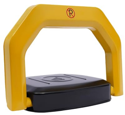 TONFEION Parkplatzsperre, Ferngesteuerter Parkpfosten Automatische Car Parksperre Klapppfosten Elektrisch Parksperre Kit, Parkraumschloss mit 2 Fernbedienung