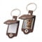 OHYER Porte-clés Personalisés Photo en Cuir avec Anneau Porte-clés Gravé Image trousseau de clés vierge BRICOLAGE Avec anneau de clé Photo autocollante Mémorial Décoration Mode simple (Marron 2)