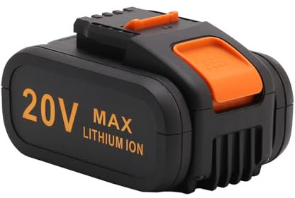 Convient pour Worx 5000mah 18V 20v Li - ION Batterie avec 3553w 3556w 3551.1w 3556w 3572 Worx 20v Li - ION Batterie avec Affichage de Niveau de Liquide