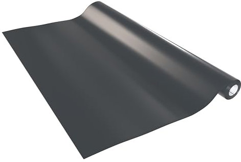 Vénilia Klebefolie Deco Standard, Anthrazit matt, 90 cm x 2,1 m, selbstklebende Möbelfolie, Dekofolie, Küchenfolie, Tapete, PVC ohne Phthalate, Made in EU