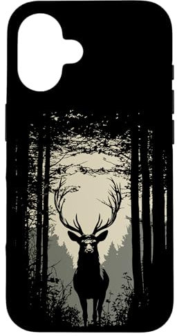 Hirsch im Wald Natur Buck Wildtierliebhaber Wandern Jagd Hülle für iPhone 16