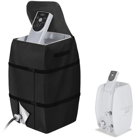 Oreilet Hot Tub Spa Heater Pump Cover, 420 Oxford Fabric Hot Tub Insulated Pump Cover, Spa Heat Pump Insulation Cover Inflatable Spa Heating Pump Cover Black (Black)