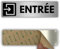 LEIASA | Panneau Adhésif Entrée - 5x18 cm - Épaisseur 0,8 mm - Panneau Rectangulaire - Signal Entrée - Autocollant Entrée - Panneau Adhésif (Signal Entrée)