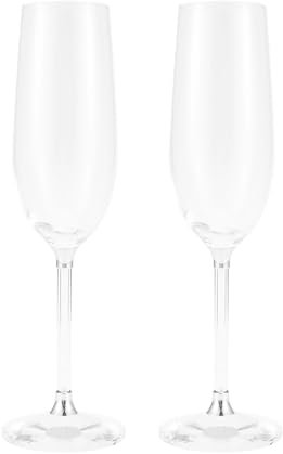 Vocdikficy 2Pc Verres de Mariage Personnalisé Flûtes Une Champagne Cadeau de Fête Cristallin Griller Verre Gobelet