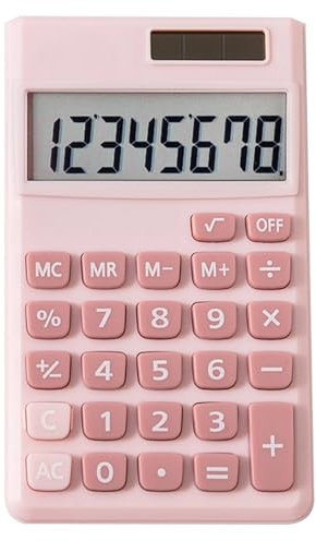Petite Calculatrice, Mini Calculatrice de 2, 7x4, 5, Poche Mignonne Solaire/Batterie, Bureau pour Le Bureau, la Maison et l'école Petite