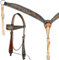 EQUIEMPRESS Western-Leder-Set mit handgefertigtem Kopfstück und Vorderzeug mit Zügeln. /Size-Full,Cob,Pony AZ-27 (Full)