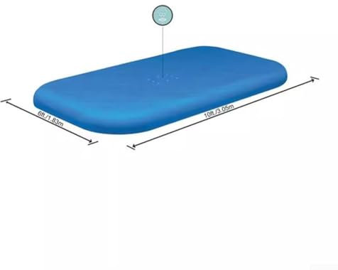 Besttoolifes Rechteckige Poolabdeckung, 262 x 175 cm und 305 x 183 cm, mit UV-Schutz, strapazierfähiges PE-Material, Wärmespeicherung, Poolabdeckung für Sommer und Winter, mit Eckösen (305 x 183 cm)