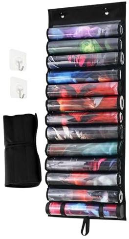 Générique Sac De Rangement pour Tapis De Jeu | Support Accrochable pour Tapis de Jeu - Sac Organisateur à Poches Transparentes pour Fêtes Anniversaire Maison Mur Porte