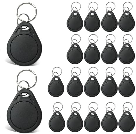 NFC-Tag Ntag215 mit NFC-Chip, programmierbarer NFC-Schlüsselanhänger mit 504 Byte Speicher, kompatibel mit iPhone-Kurzbefehlen, iOS-Apps, HomeKit und Android-Smartphone-Apps (20pcs)