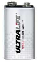ULTRALIFE - U9VL-J-P - BATTERY, ULTRALIFE 9V LITHIUM