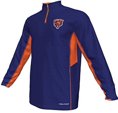 Majestic NFL Jacke Chicago Bears Sweater Defending Zone 1/4 Zip Fleece Pullover Football (S)