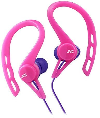 JVC HAECX20P Sports Clip Inner Ear Headphones, Pink