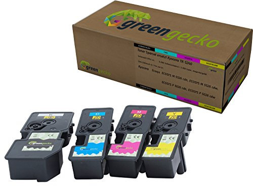 Toner Sparset ersetzt Kyocera TK-5240 I Für Kyocera ECOSYS M 5526 CDN, M 5526 cdw, P 5026 CDN, P 5026 cdw I Druckerpatronen Schwarz, Cyan, Magenta, Gelb