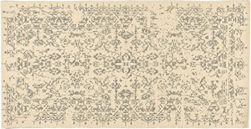 Lifetex.eu Teppich Brücke Ganga Vintage ca. 70 x 140 cm Beige handtuft Schurwolle Modern hochwertiger Teppich