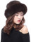 Damen Baskenmütze echte Fuchs Fell Strickmütze schöne Winter Mütze Beanie - braun