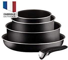 TEFAL L2008302 Set 5 St�ck INGENIO ESSENTIAL - Alle Kochfelder au�er Induktion - Made in France - Schwarz