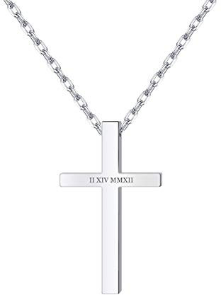 LisaKette Kreuz Kette,Kreuz Anhänger,Namenskette Silber/Gold/Rose,Kette Mit Name,Kette Mit Gravur,Personalisierte Kette,Personalisierter Schmuck,Schmuck Damen